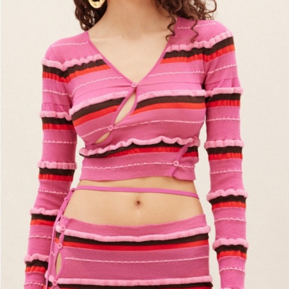 JACQUEMUS
Pink 'Le Cardigan Tordu' Cardigan
Size: M